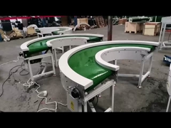 Curved Belt Assembly Line For Electronics Electromechanical Electrical Appliances