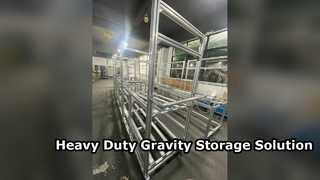 Heavy Duty Gravity Roller Rack for Efficient Warehouse Storage